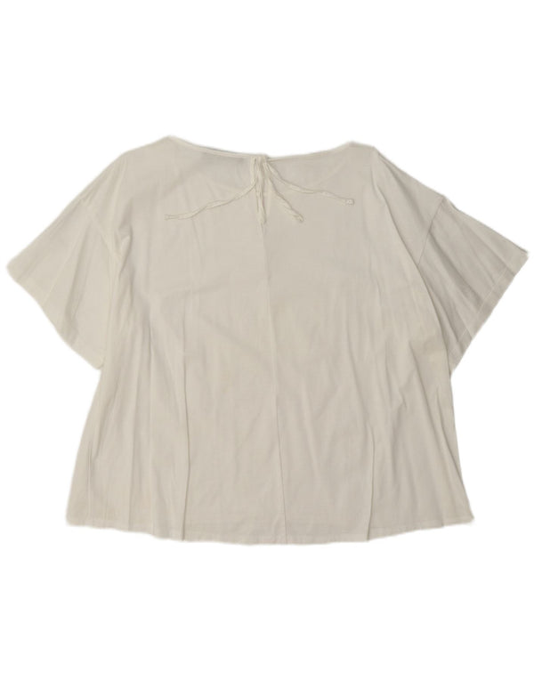 Max Mara Femme Weekend Blouse Top UK 18 XL Blanc