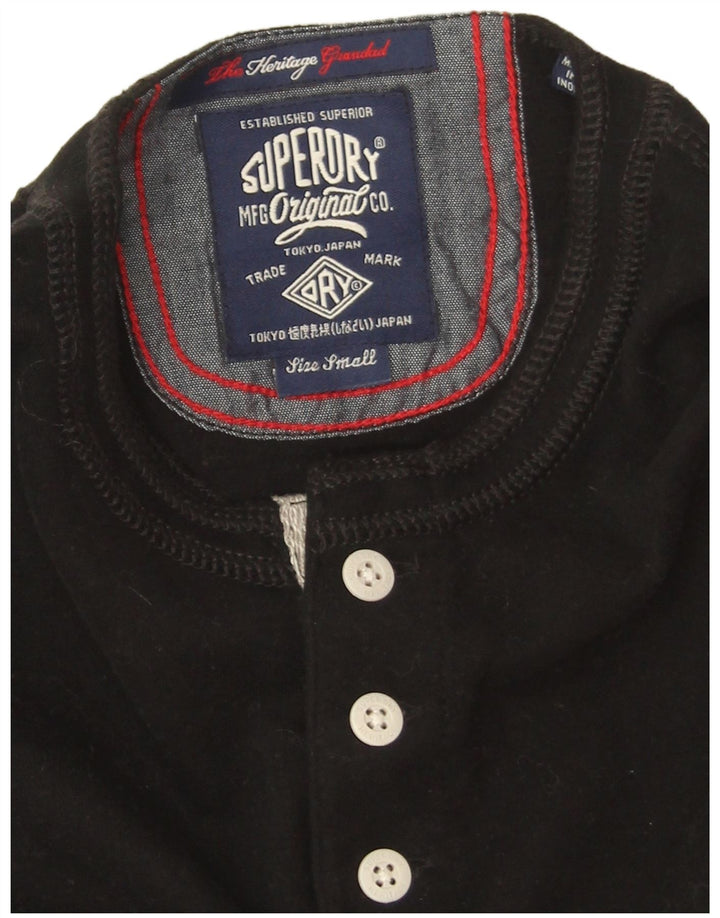 Superdry Haut à manches longues pour homme Petit noir