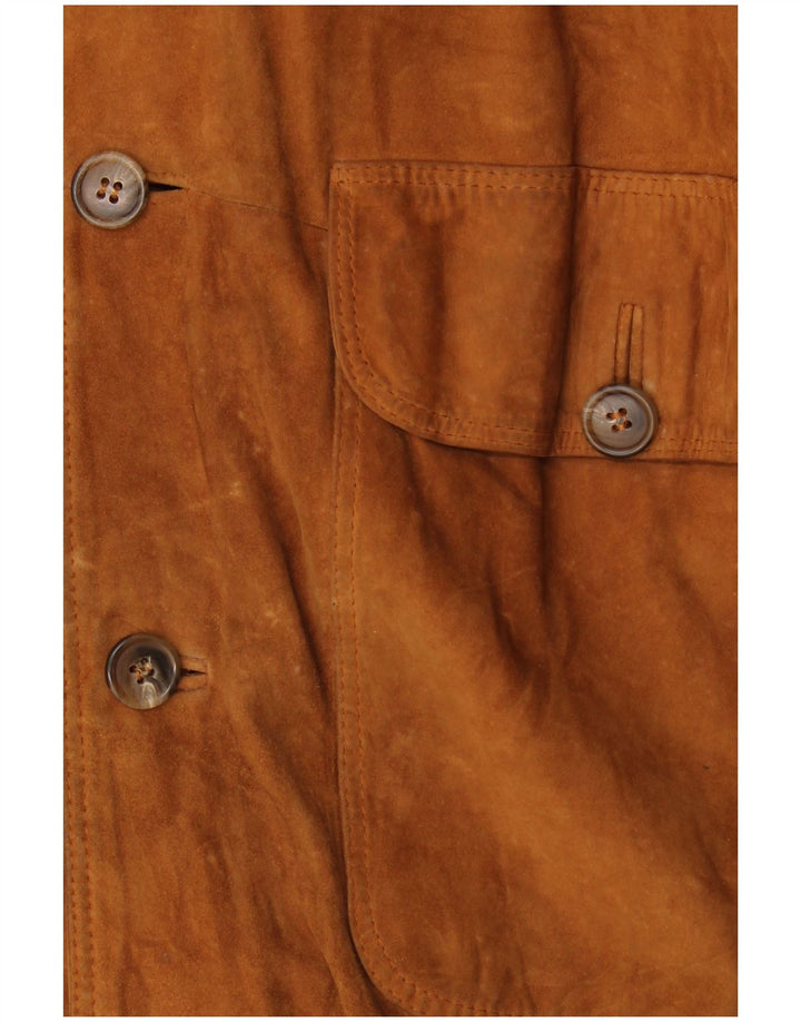 Al Duca D'Aosta Veste Bomber En Daim Pour Homme IT 52 XL Marron