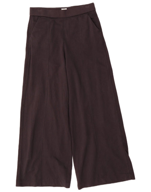 Lee Pantalon de survêtement à jambe large pour femme UK 44 Coton noir moyen