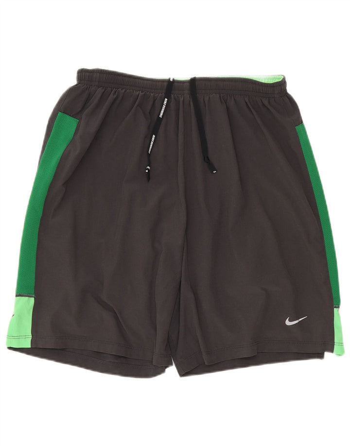 Nike Short de sport régulier pour homme Petit gris Colorblock Polyester Sports