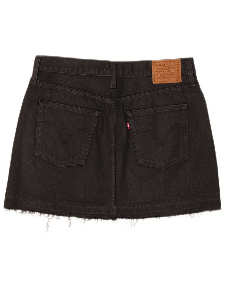 Levi's Mini Jupe En Jean W27 Femme Petit Noir Coton