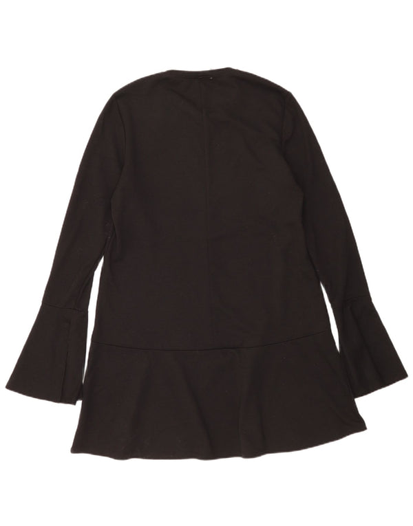 Zara Womens Trafaluc Robe à manches longues et taille basse UK 14 Large Noir