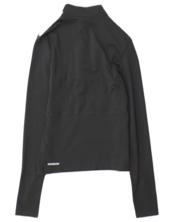 Adidas Haut de survêtement à col zippé pour femme UK 4/6 XS Gris Colorblock