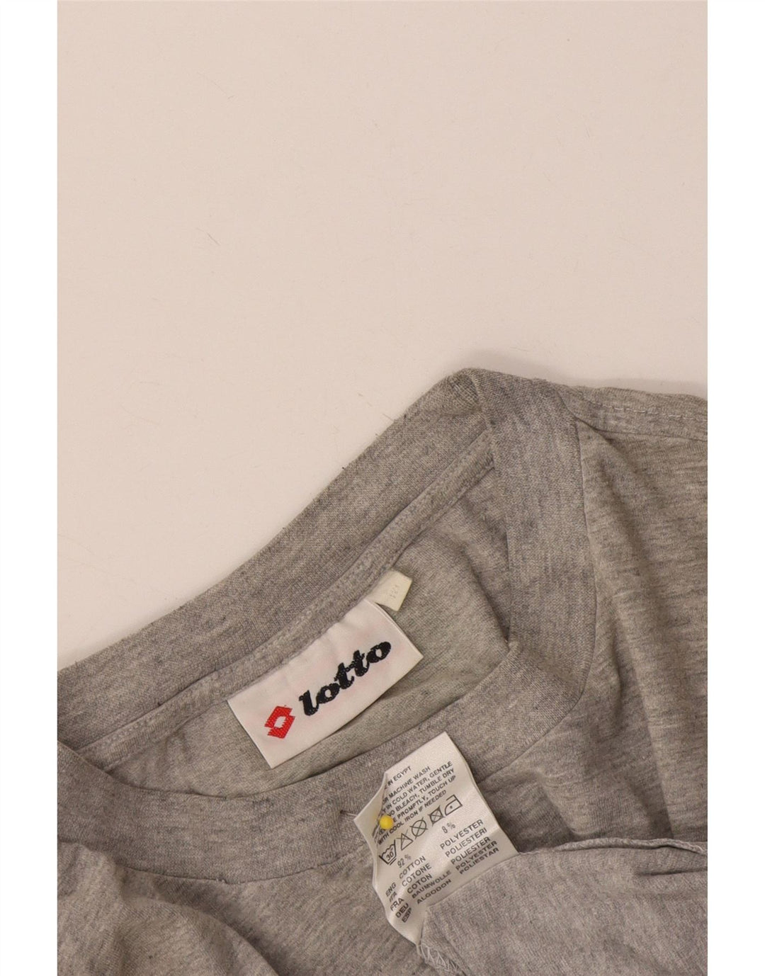 Lotto T-Shirt Graphique Homme Gris Moyen Coton