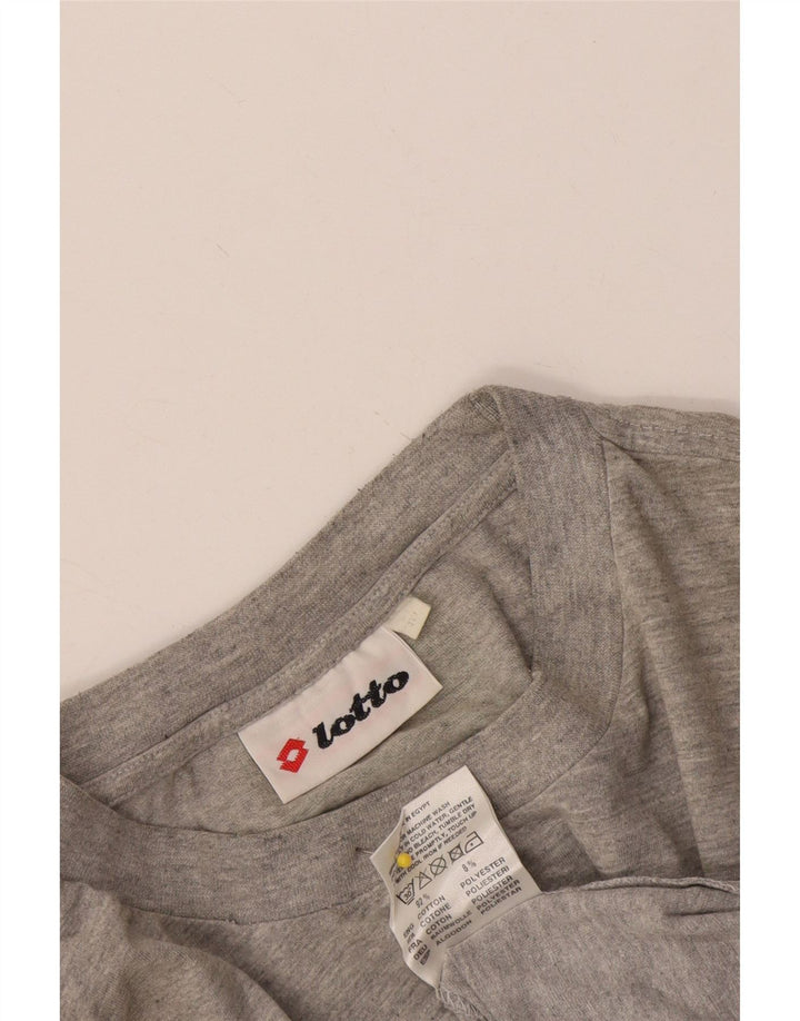 Lotto T-Shirt Graphique Homme Gris Moyen Coton
