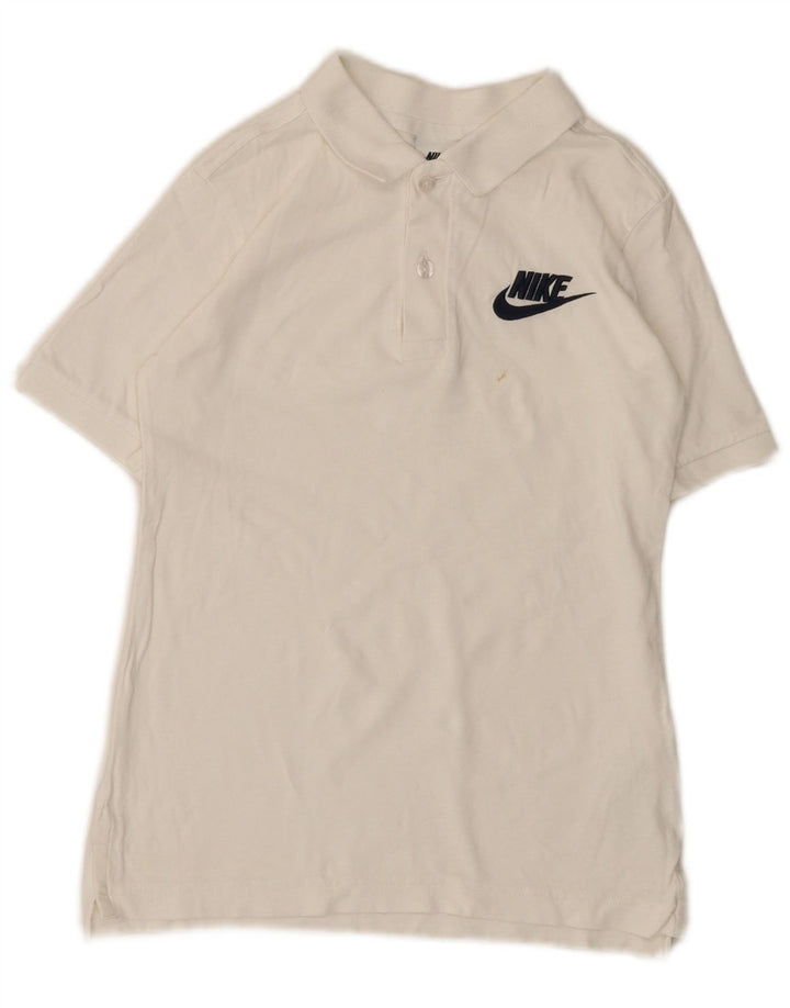 Polo Nike Garçon 10-11 ans Coton Blanc Moyen