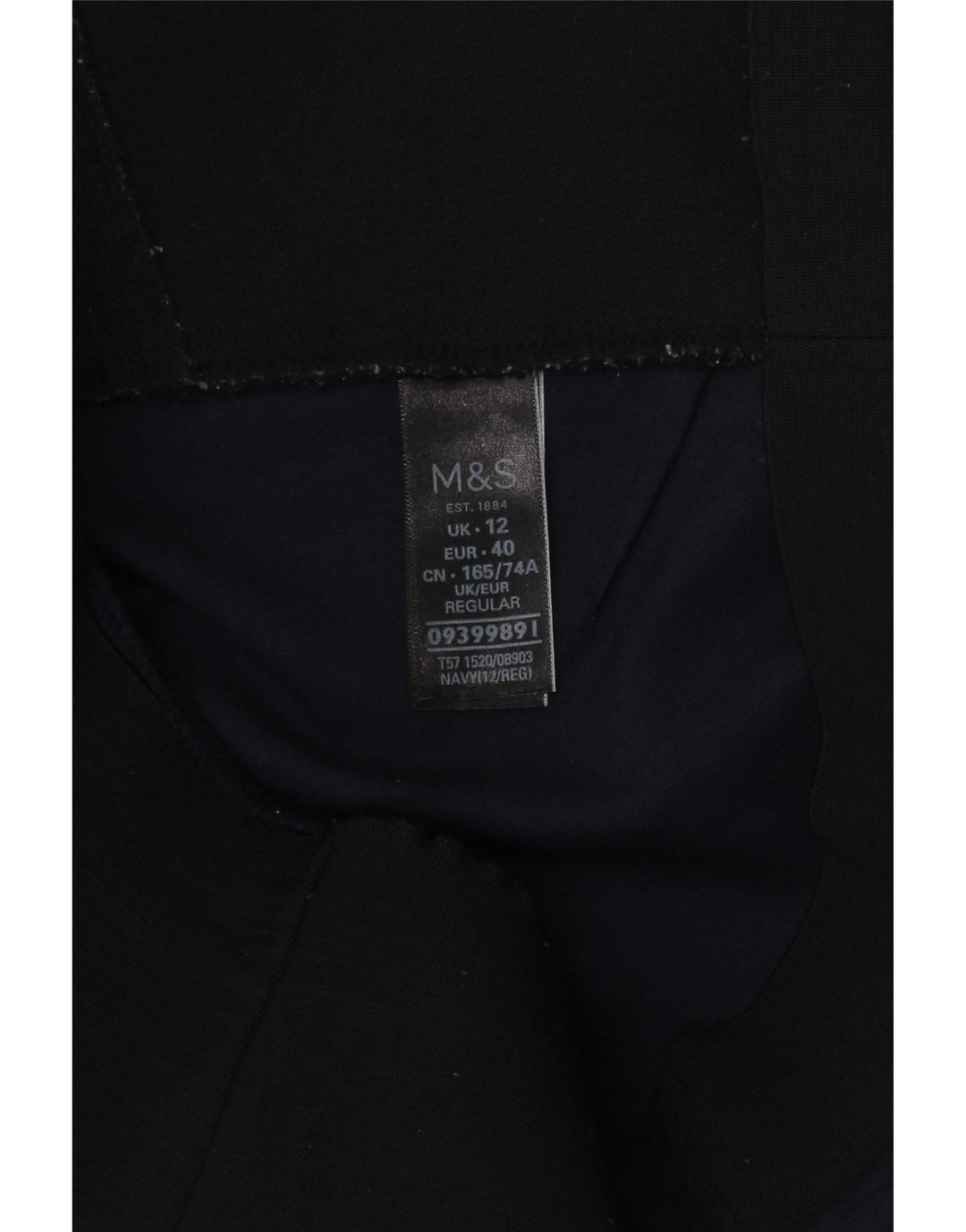 Marks & Spencer Legging coupe régulière pour femme UK 12 Bleu marine moyen Viscose