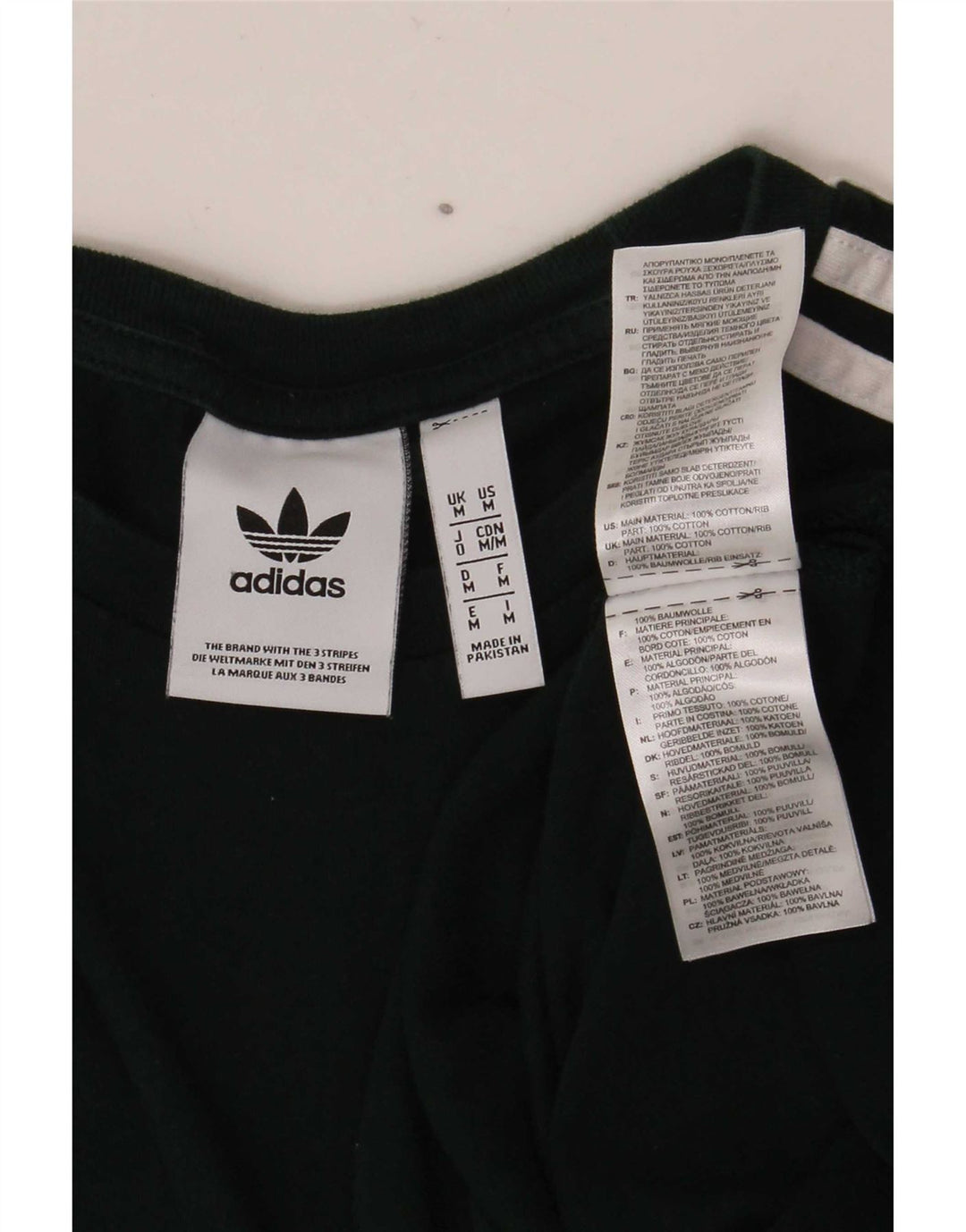 Adidas Haut à manches longues pour homme en coton vert moyen