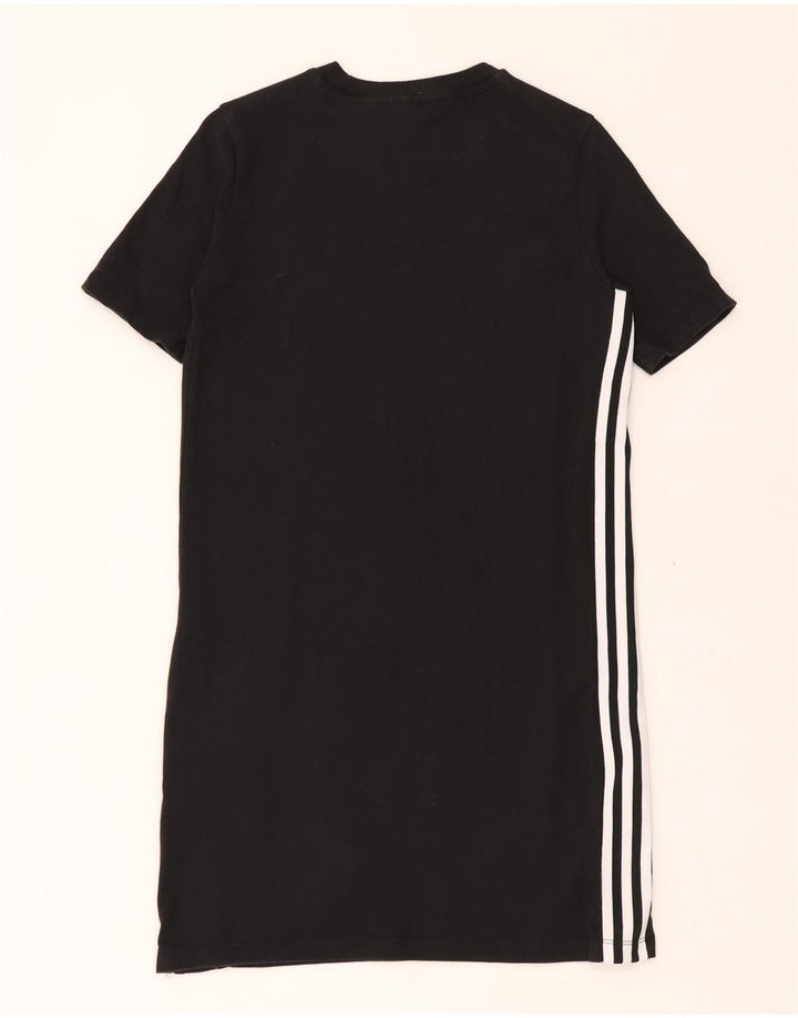 ADIDAS Robe T-Shirt Femme UK 6 XS Noir Coton