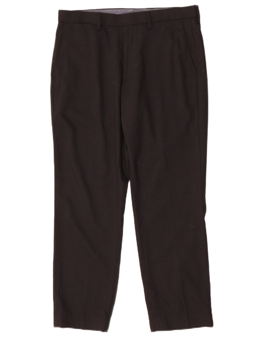 Marks & Spencer Pantalon Chino Coupe Regular Homme W34 L29 Laine Noir