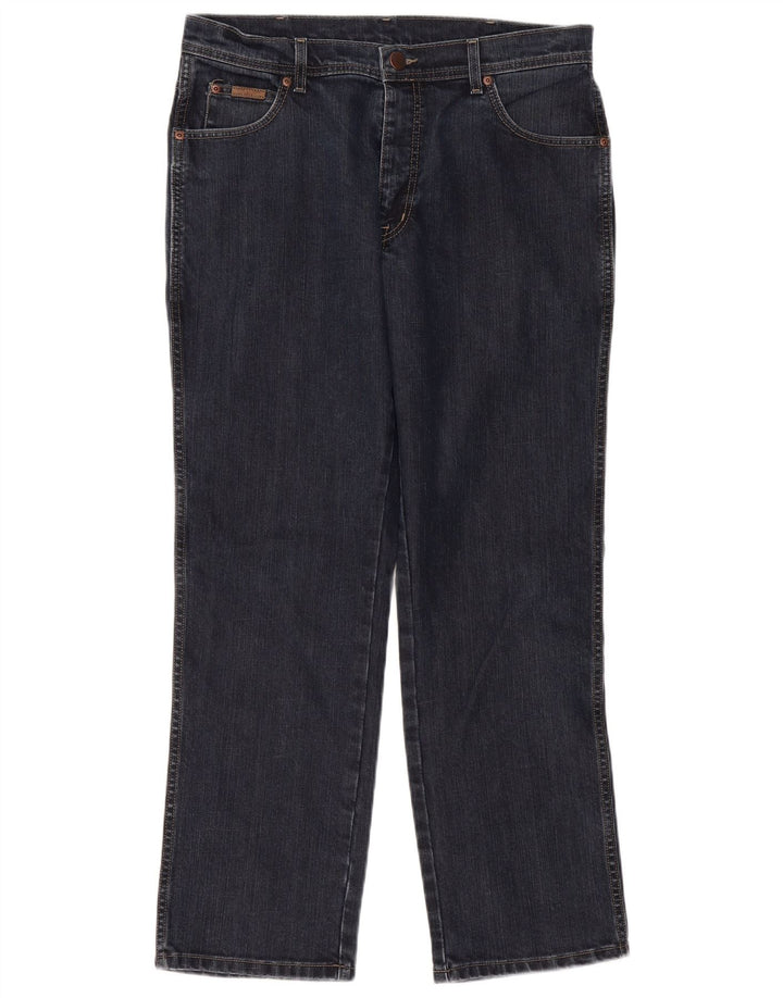 Wrangler Jean droit extensible Texas W35 L30 en coton bleu marine pour homme