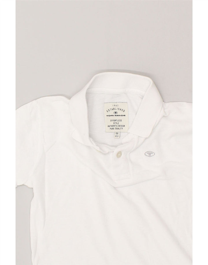 TOM TAILOR Boys Polo Shirt 6-7 Years White Cotton | Vintage Tom Tailor | Thrift | Second-Hand Tom Tailor | Used Clothing | Messina Hembry 