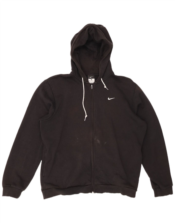 NIKE Pull à capuche zippé pour homme Grand coton noir