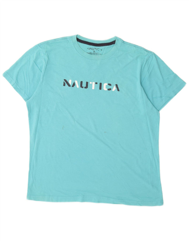 Nautica T-Shirt Graphique Homme Coton Turquoise Moyen