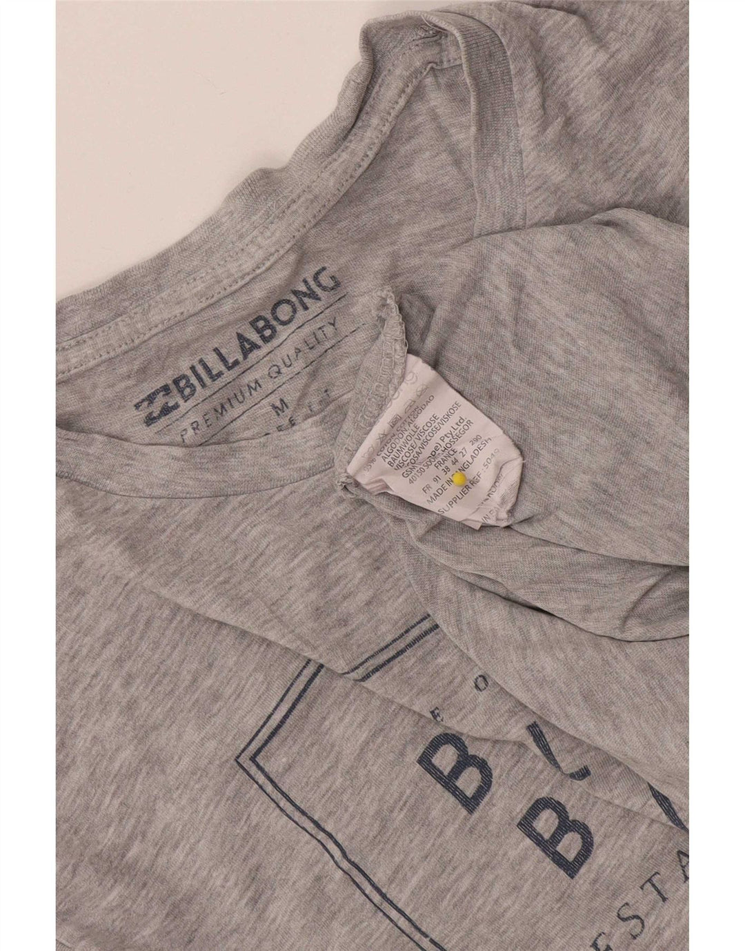 Billabong T-Shirt Graphique Homme Gris Moyen Moucheté Coton