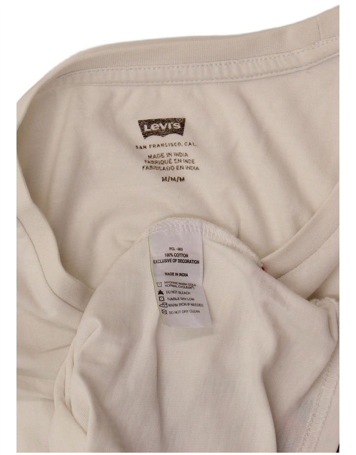 LEVI'S T-Shirt Graphique Homme Blanc Moyen Coton