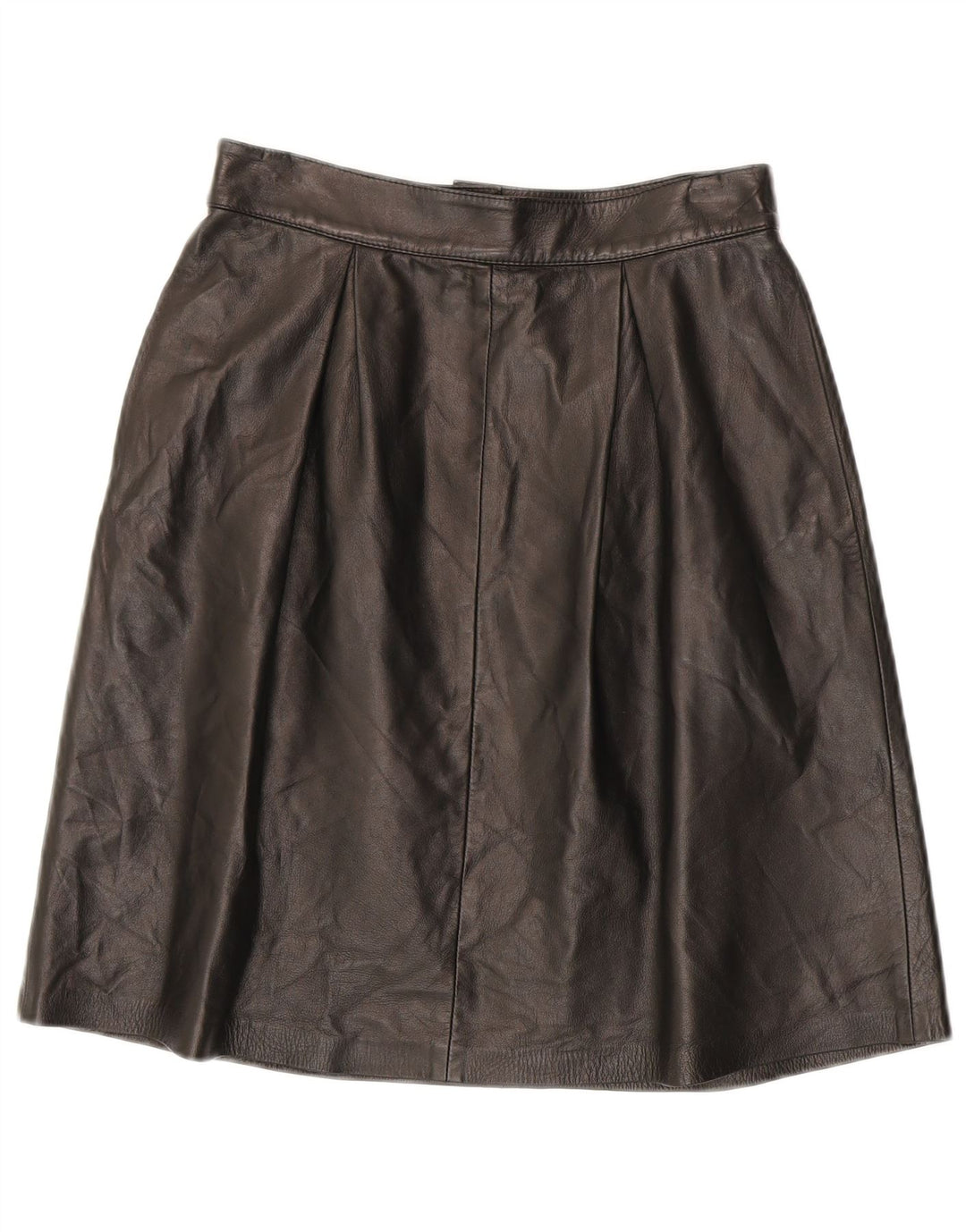jupe en cuir femme vintage XS W25 Cuir noir