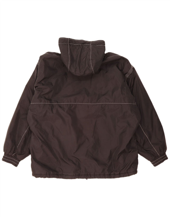 Le Frog Veste coupe-vent à capuche pour homme UK 42 XL Noir Polyamide