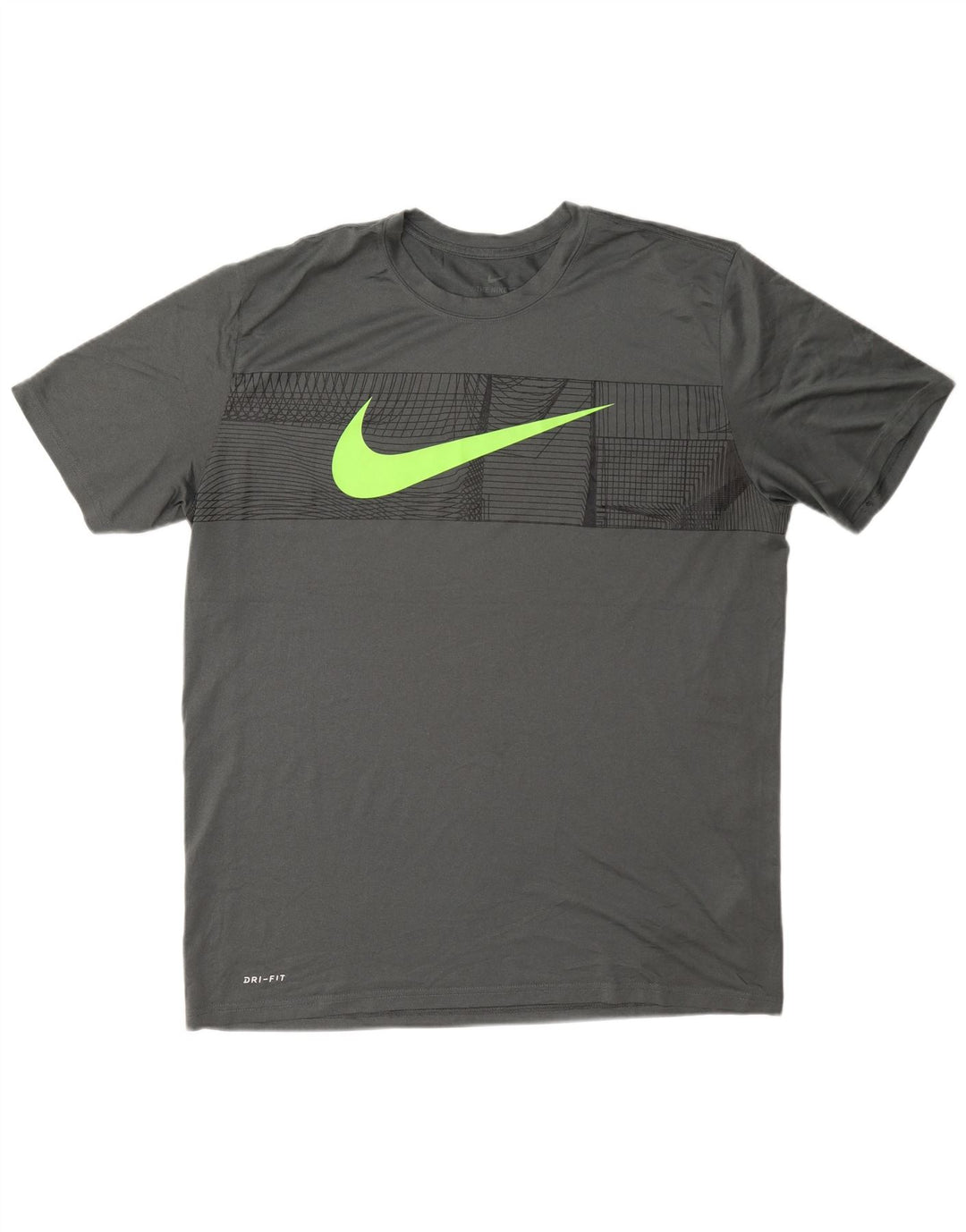Nike Hommes Dri Fit Graphic T-Shirt Haut XL Gris Polyester