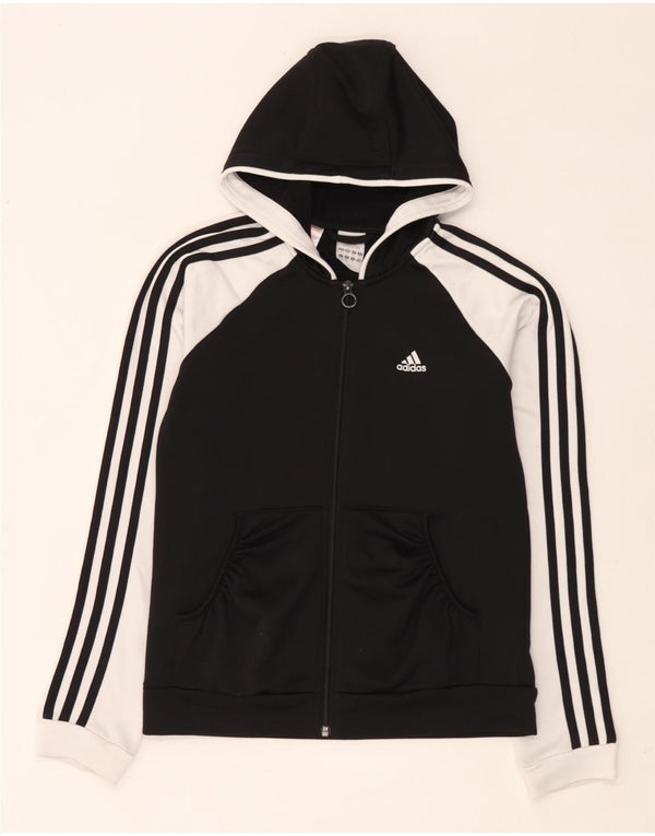 Adidas Pull à capuche zippé pour fille 13-14 ans Noir Colorblock Polyester