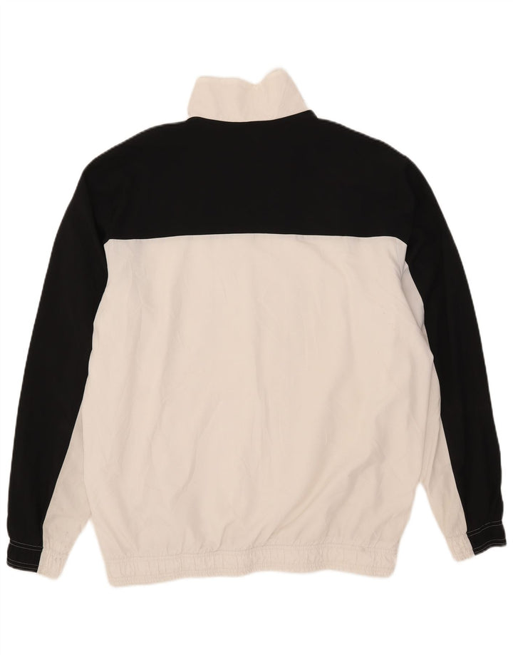 Puma Veste de survêtement pour homme Large Blanc Colorblock Polyester
