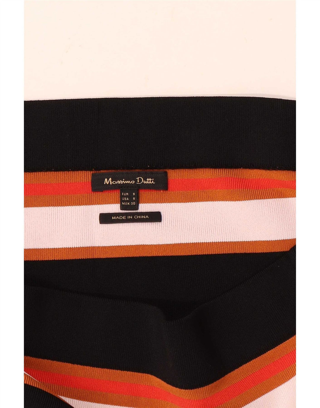 Massimo Dutti Haut à épaules dénudées pour femme UK 8 Petit rayé multicolore