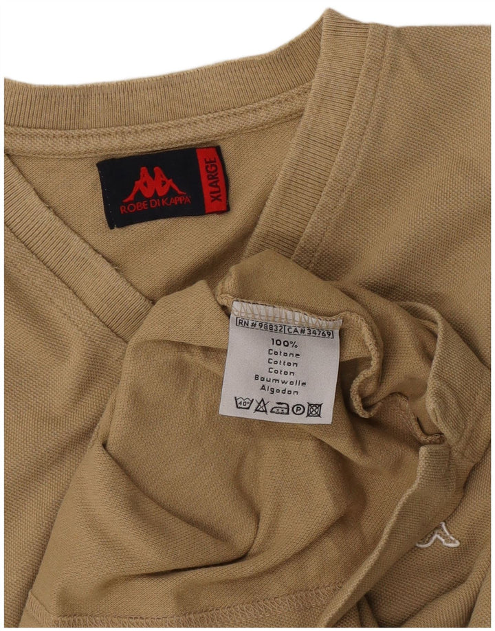 Kappa T-Shirt Homme Top XL Beige Coton