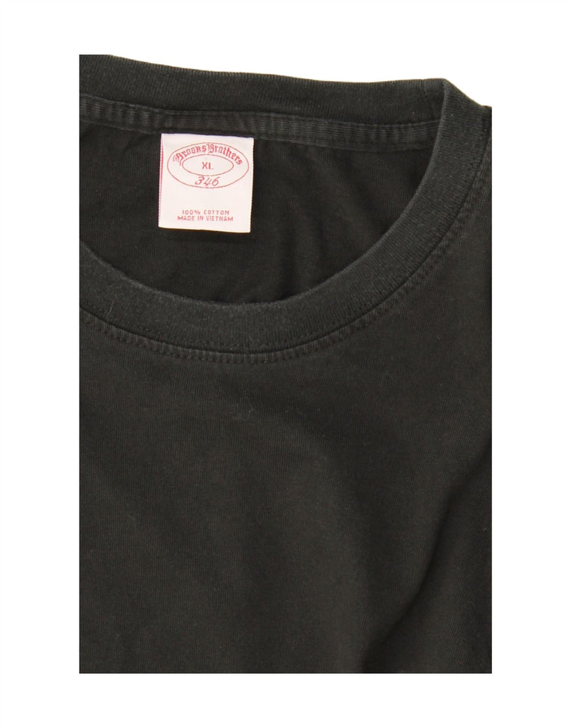 BROOKS BROTHERS Mens 346 T-Shirt Top XL Black Cotton Vintage Brooks Brothers and Second-Hand Brooks Brothers from Messina Hembry 