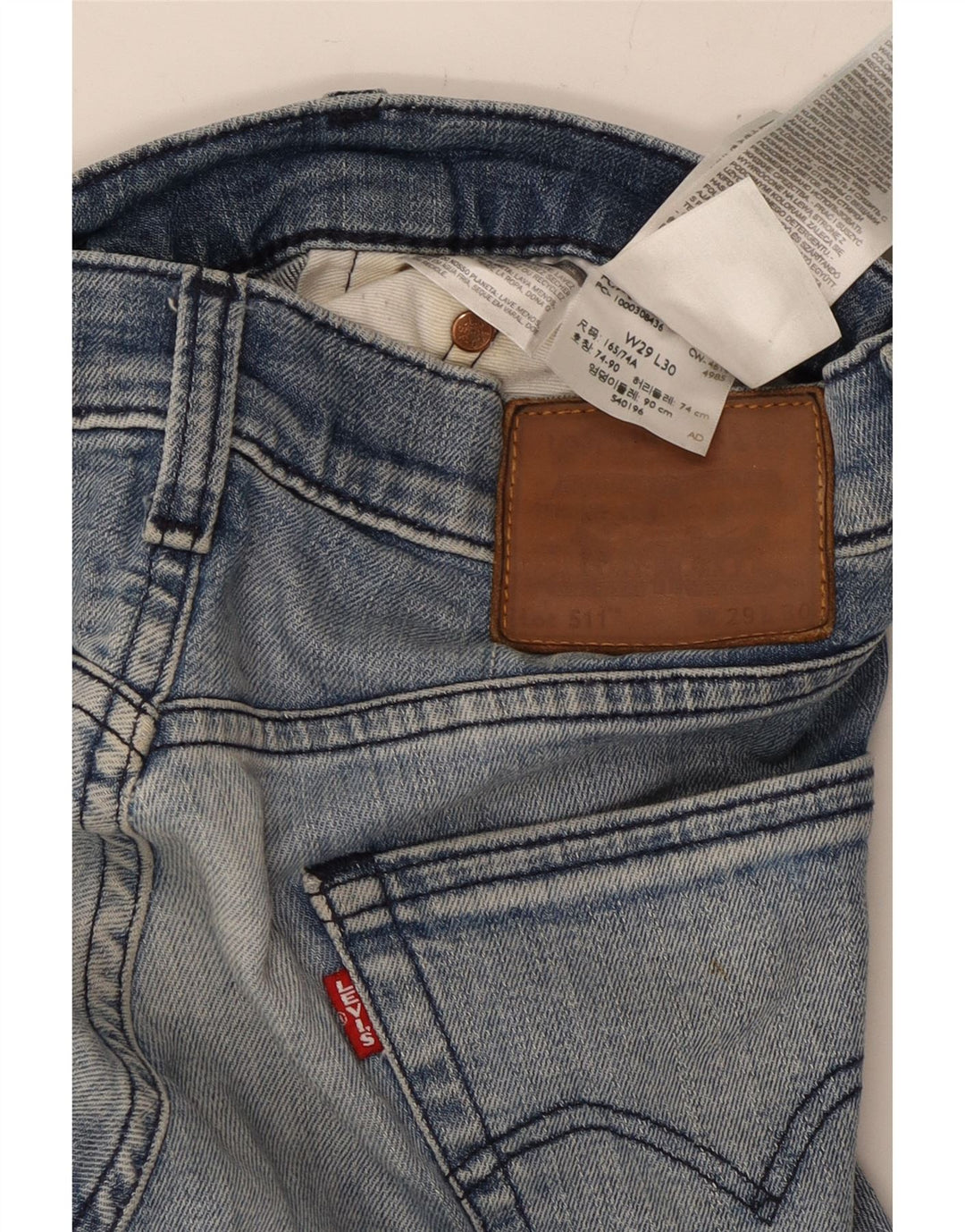 LEVI'S Jean Slim 511 Femme W29 L30 Bleu Coton