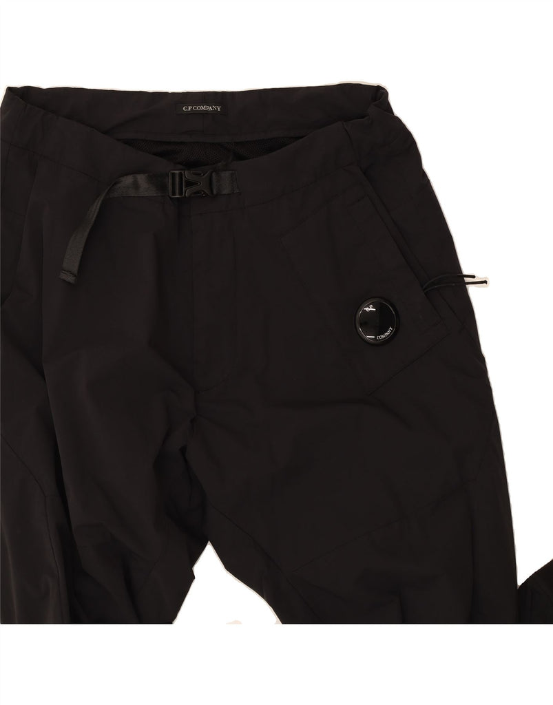 C.P. COMPANY Mens Joggers Casual Trousers Small W30 L27 Black Polyamide Vintage C.P. Company and Second-Hand C.P. Company from Messina Hembry 