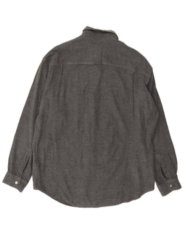 Trussardi Jeans Chemise Flanelle XL Gris Viscose Homme