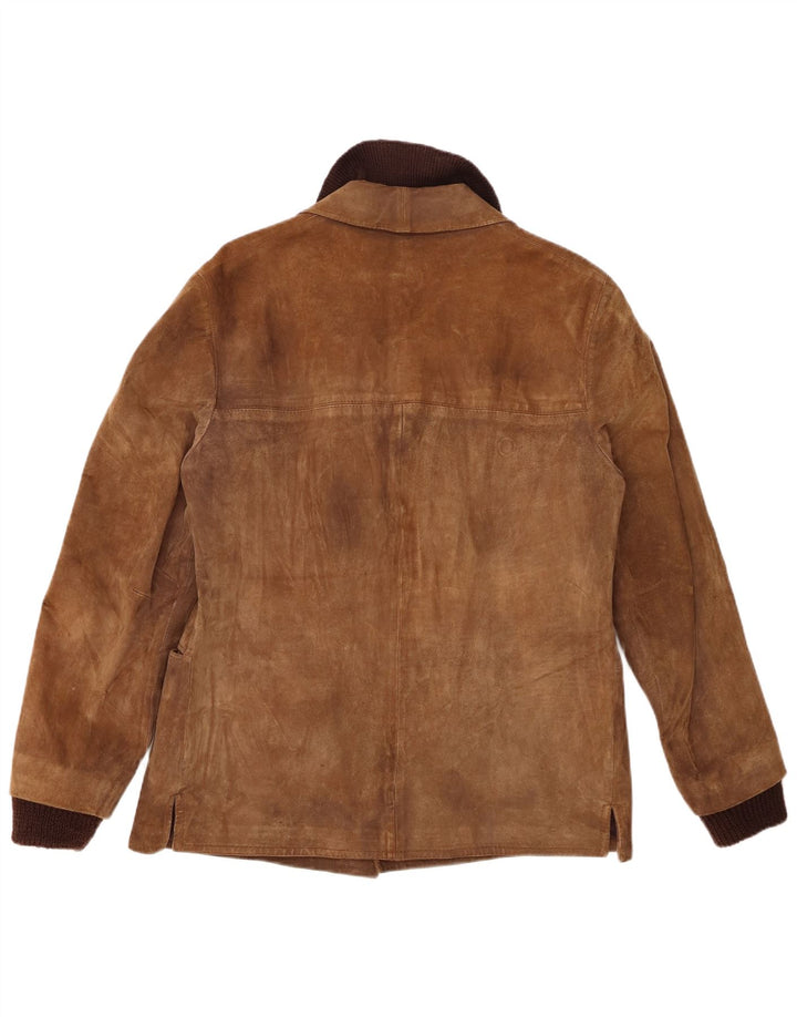 veste en daim homme vintage IT 52 Grand Marron