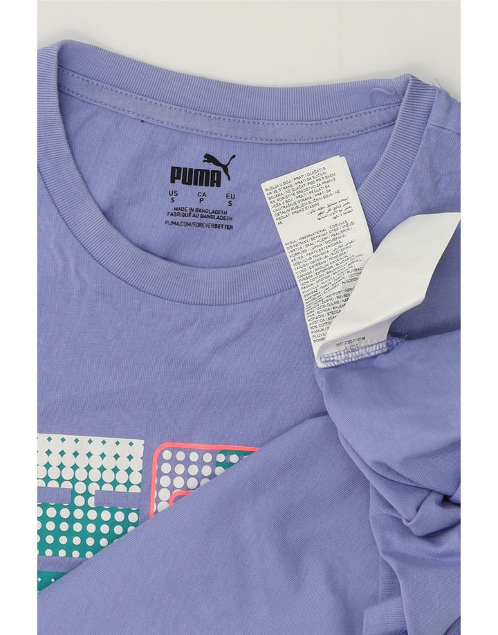 Puma T-shirt graphique pour homme, petit, violet, coton