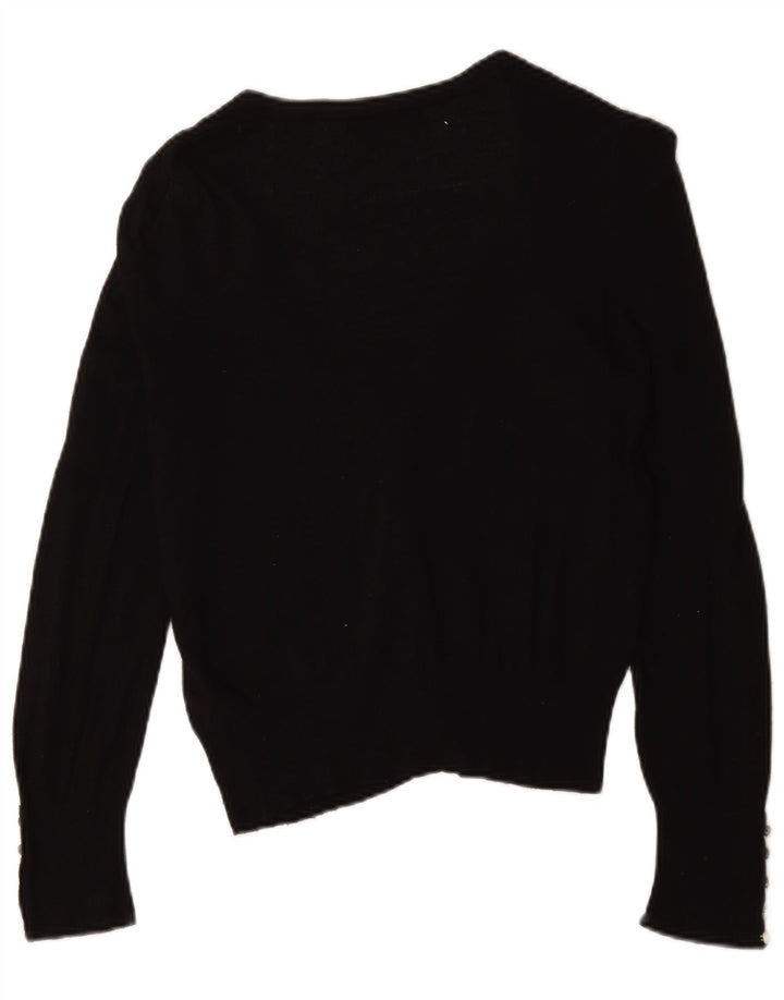 Marks & Spencer Pull Cardigan Femme UK 12 Medium Noir Viscose