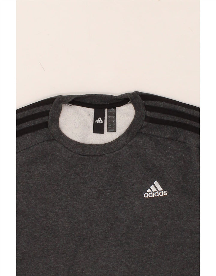 ADIDAS Mens Sweatshirt Jumper XS Grey Cotton Vintage Adidas and Second-Hand Adidas from Messina Hembry 