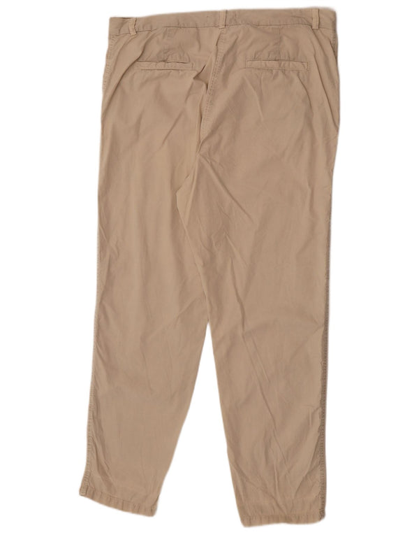 Marks & Spencer Pantalon chino taille haute pour femme UK 16 Large W36 L30 Beige
