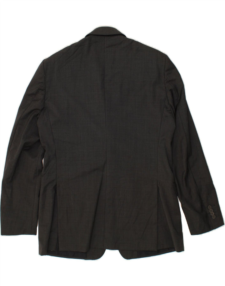 BORSALINO Mens 3 Button Blazer Jacket IT 52 XL Grey Virgin Wool Vintage Borsalino and Second-Hand Borsalino from Messina Hembry 