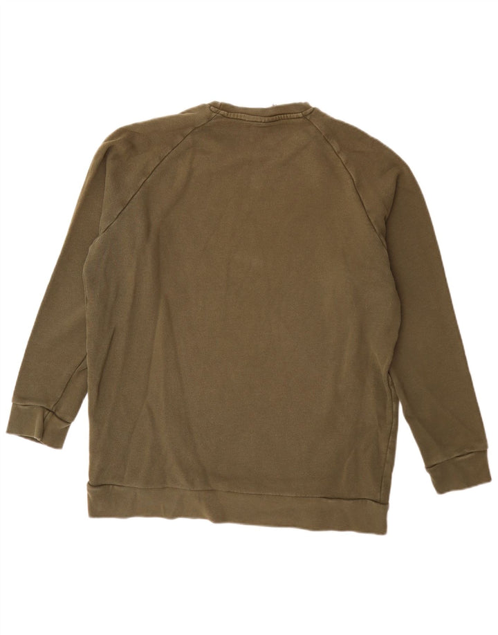 Adidas Sweat-shirt pour homme en coton kaki Taille L