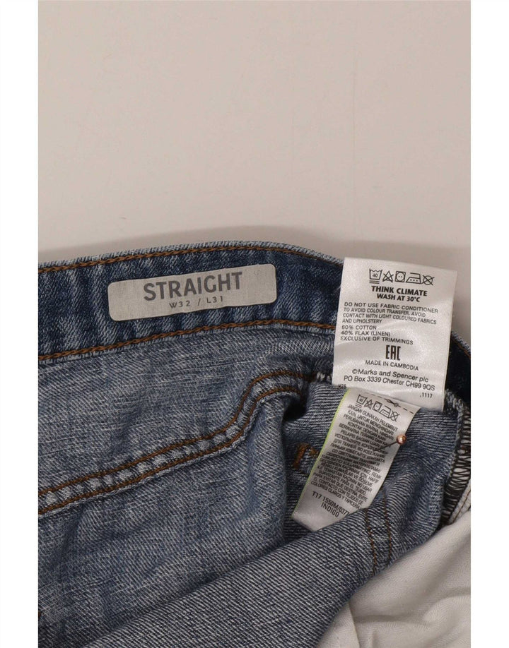 Marks & Spencer Jean droit homme W32 L31 bleu coton