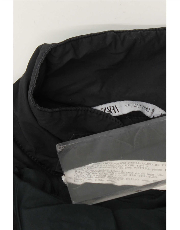 Zara Veste Bomber Homme UK 40 Large Bleu Marine Polyester