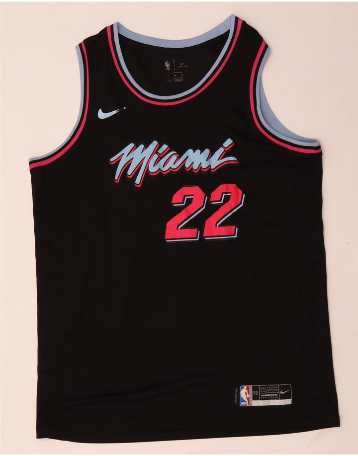Nike Hommes Miami Graphic T-Shirt Top XL Noir Rayé Polyester