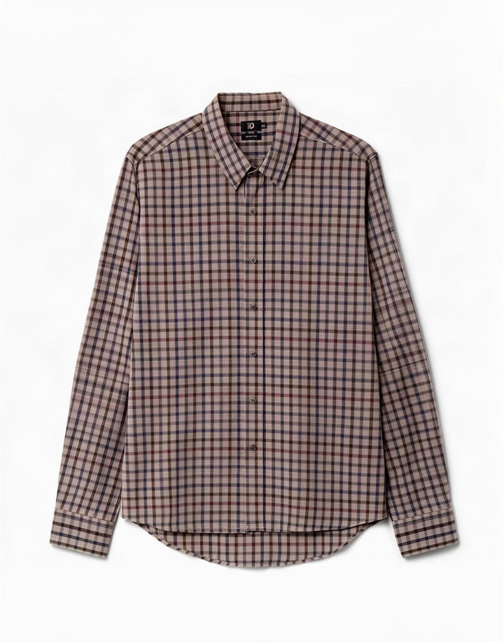 Dack's Chemise cintrée pour homme 2XL en coton à carreaux gris