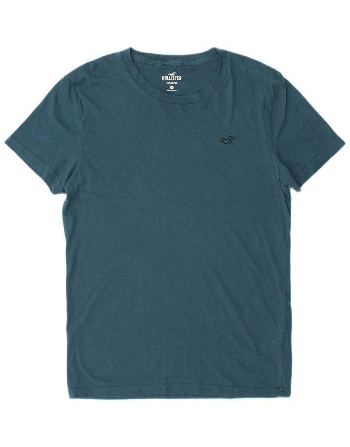 HOLLISTER T-Shirt Top XS Bleu Coton Homme