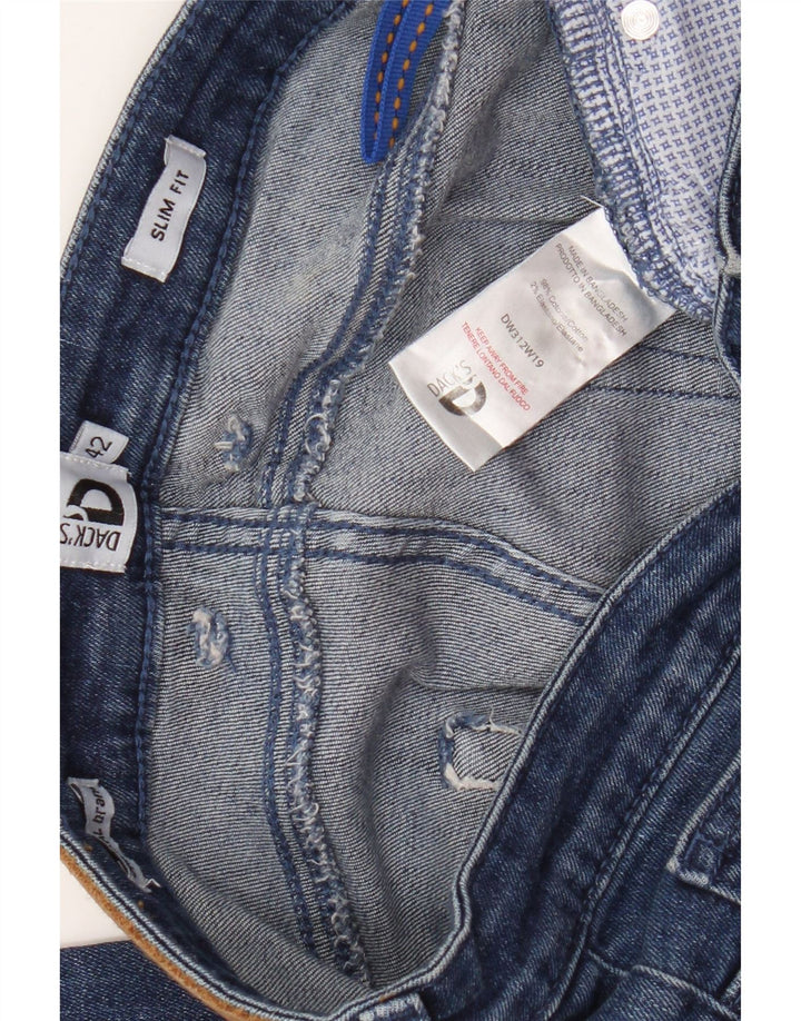 Dack's Jean Slim Femme IT 42 Medium W30 L28 Bleu Coton