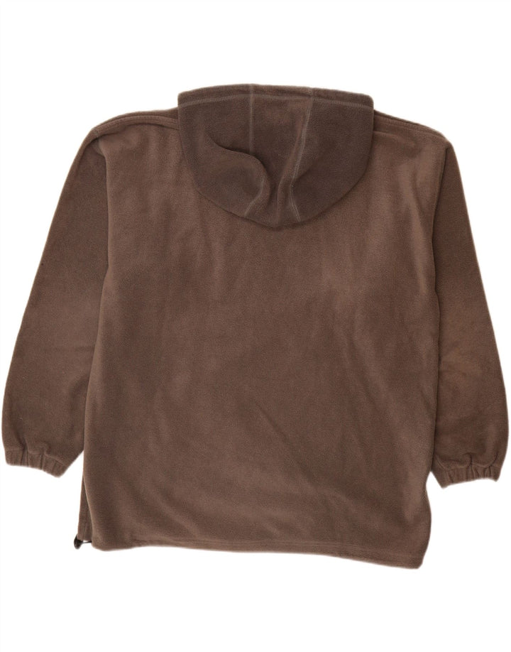 VINTAGE Pull polaire à capuche homme grand gris polyester
