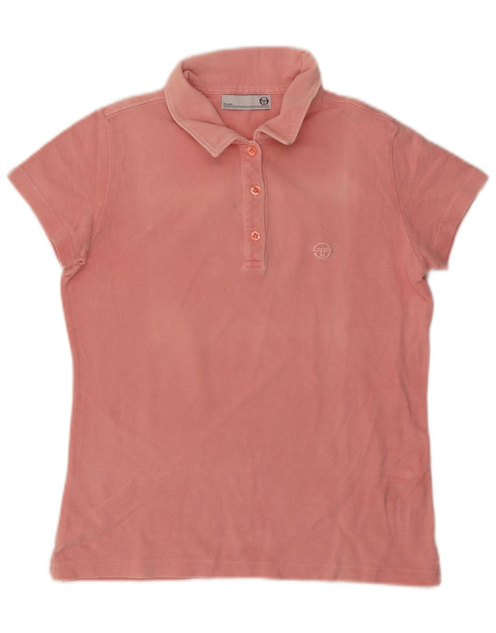 SERGIO TACCHINI Polo Femme UK 12 Coton Rose Moyen