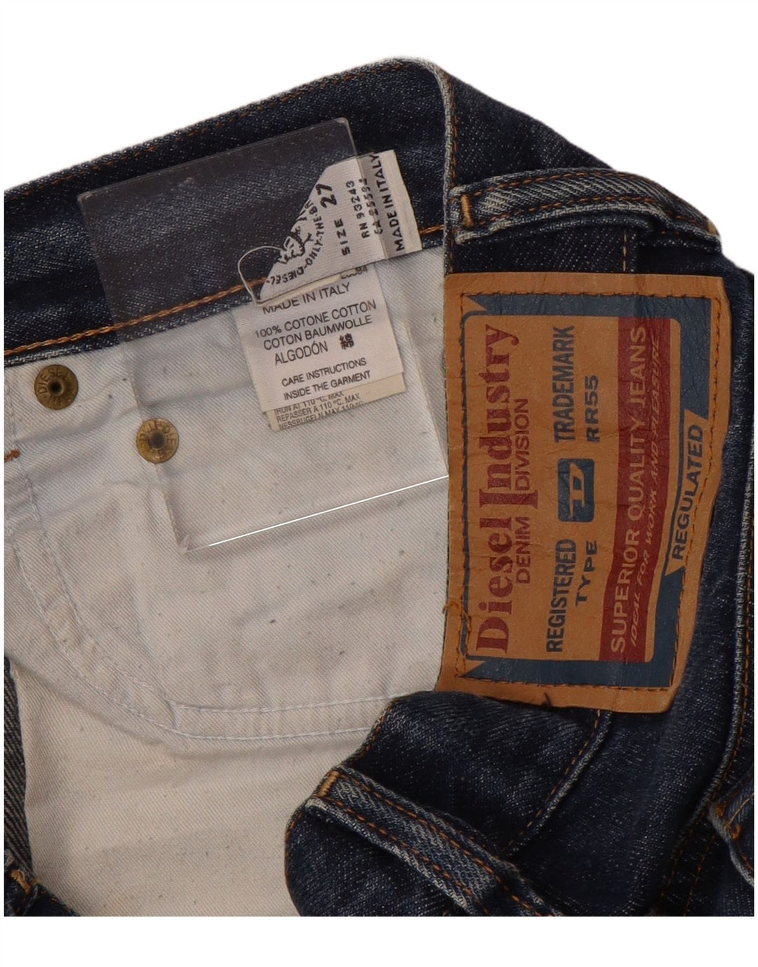 DIESEL Jean droit femme W27 L29 bleu coton