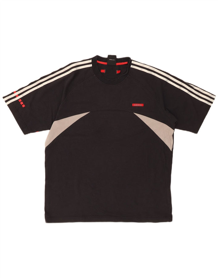 ADIDAS T-Shirt Homme Haut Large Noir Colourblock Coton