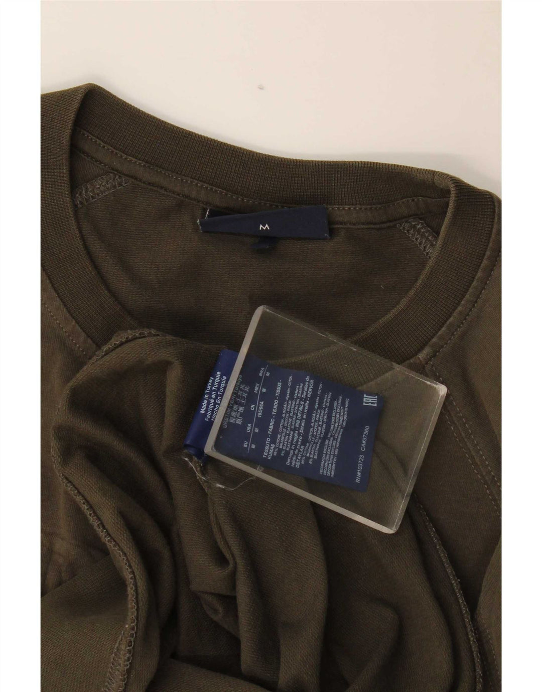 Armani Jeans Sweat-shirt graphique pour homme en coton kaki moyen